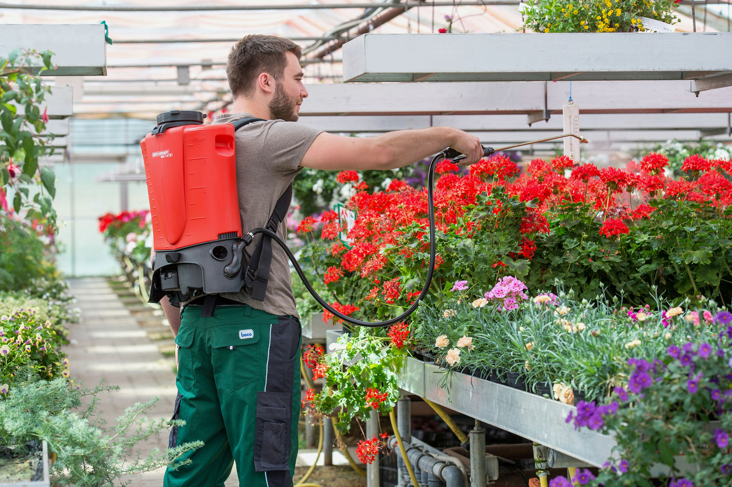 Akku-Rückensprühgerät REC 15 von Birchmeier zum Düngen von Pflanzen, Gärtnerei, Gartenbau